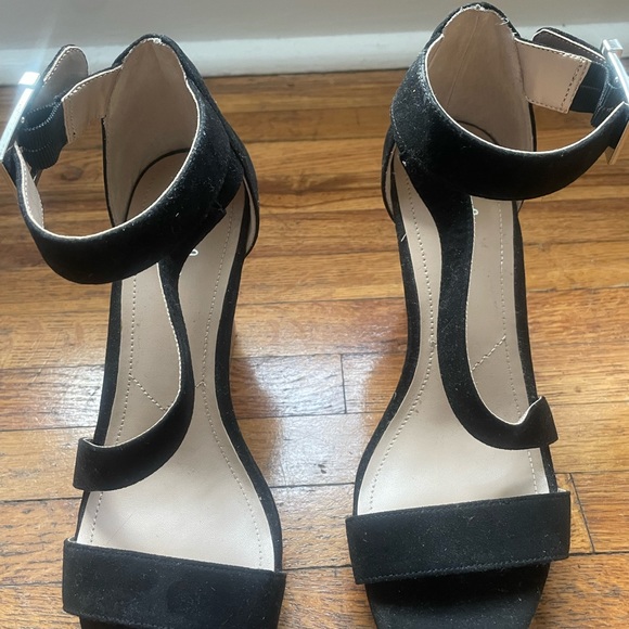 Cork wedge black heels - Picture 4 of 9